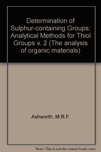 Analytical Techniques for the determination of sulphur 